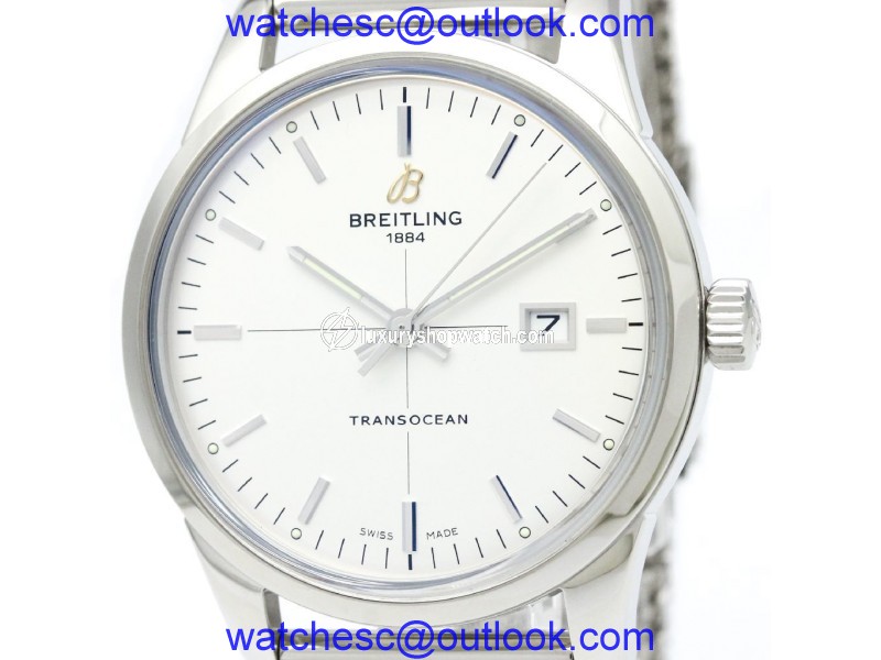 Breitling Transocean A10360 Automatic Stainless Steel 43mm Mens Sports Watch Breitling