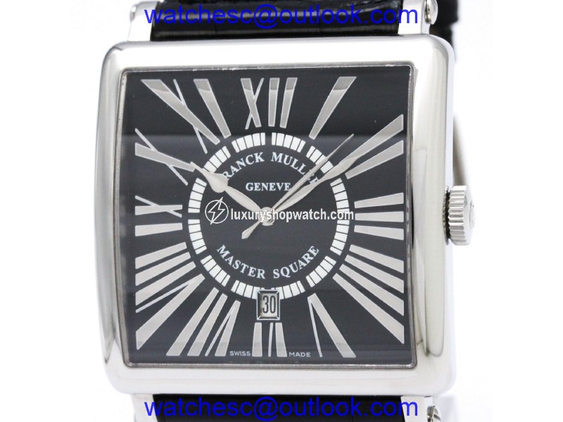 Franck Muller Master Square 6000 K SC DT REL R Stainless Steel & Leather Automatic 42mm Mens Watch Franck Muller