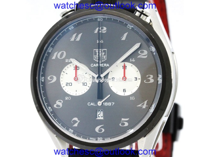 Tag Heuer Carrera CAR2C14 Stainless Steel & Leather Automatic 45mm Mens Sports Watch Tag Heuer