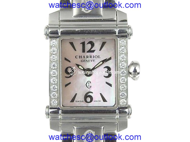 Philippe Charriol Columbus CCSTRD2 Stainless Steel Pink Shell 20mm Womens Watch Philippe Charriol