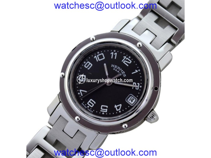 Hermes Clipper Cl 4.210 Stainless Steel with Gray Dial Quartz Womens 24mm Watch Hermes