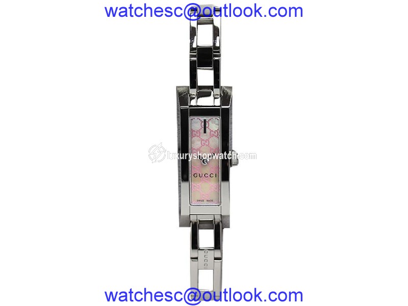 Gucci G Link Ya110524 Stainless Steel with Pink Shell Dial Quartz Womens 13mm Watch Gucci