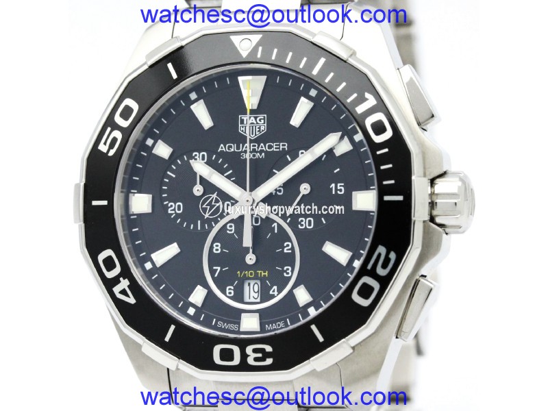Tag Heuer Aquaracer CAY111A Stainless Steel Quartz Mens 43mm Watch Tag Heuer