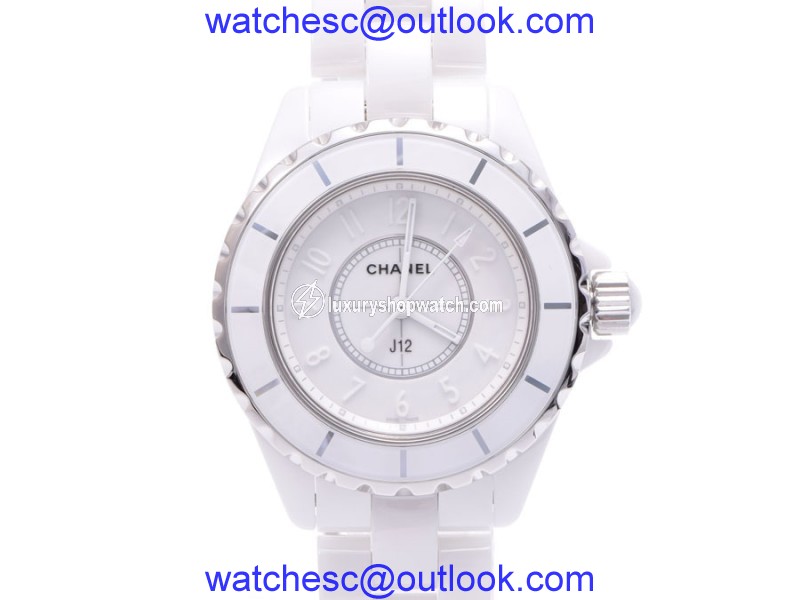 Chanel J12 Ceramic with White Dial 33mm Mens Watch Chanel
