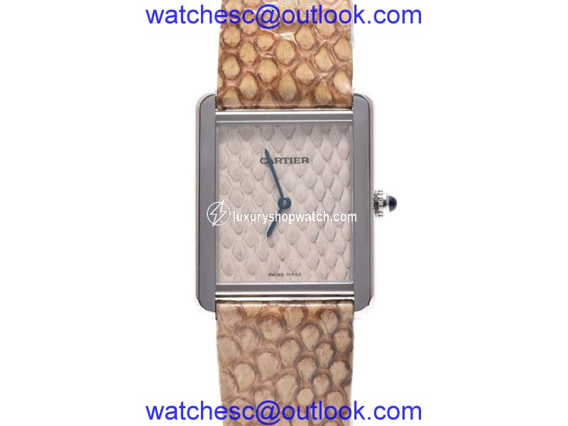 Cartier Tank Solo W5200021 Stainless Steel and Leather Quartz Mens 27x34mm Watch Cartier