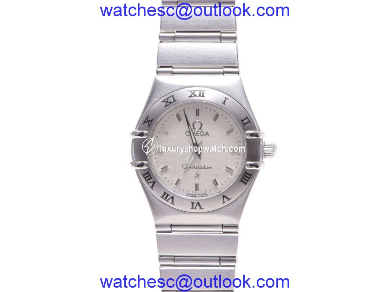 Omega Constellation Stainless Steel Ivory Dial Quartz 21mm Womens Watch Omega