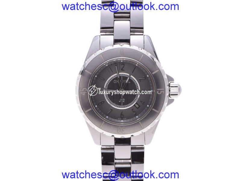 Chanel J12 H2978 Ceramic & Titanium Gray Dial Quartz 33mm Mens Watch Chanel