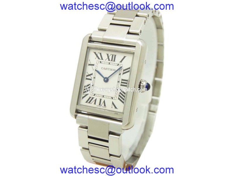 Cartier Tank Solo W5200013 Stainless Steel Silver Dial Quartz 24mm Womens Watch Cartier