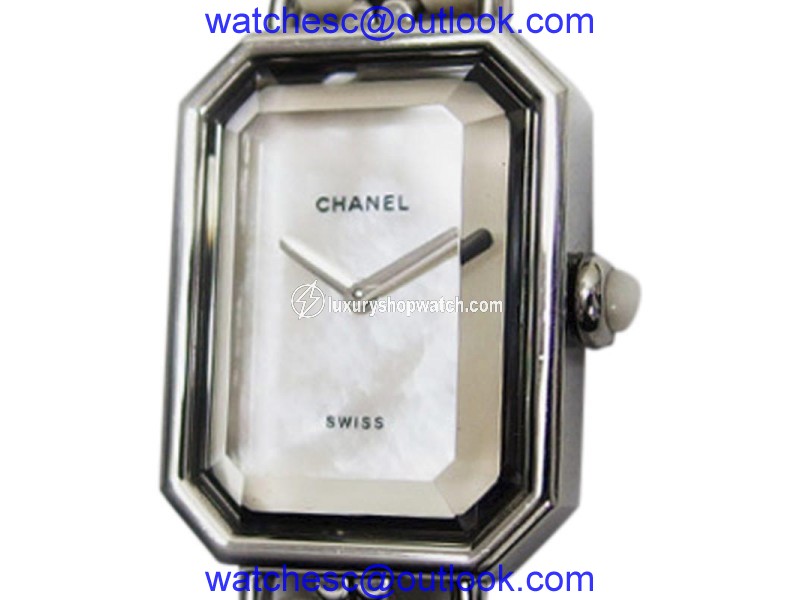 Chanel Premire H1639 Stainless Steel & Rubber White Shell Quartz 20mm Womens Watch Chanel