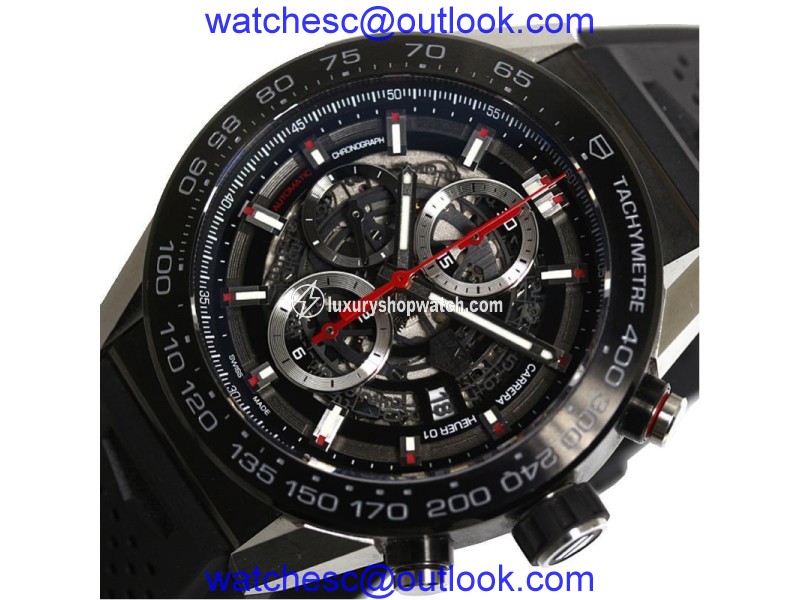 Tag Heuer Carrera CAR2A1Z.FT6044 Ceramic & Stainless Steel Automatic 45cm Mens Watch Tag Heuer