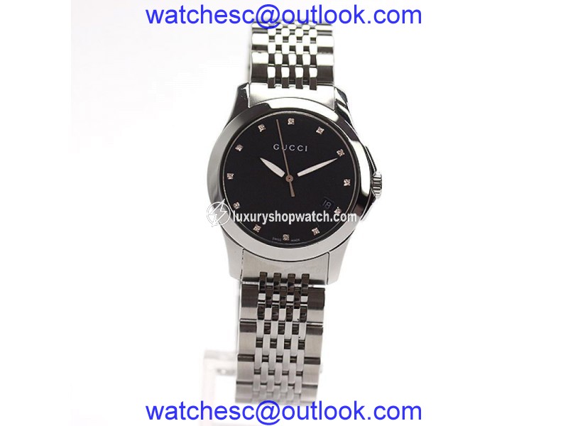 Gucci G-Timeless YA126505 Stainless Steel with Diamond Quartz 27mm Womens Watch Gucci
