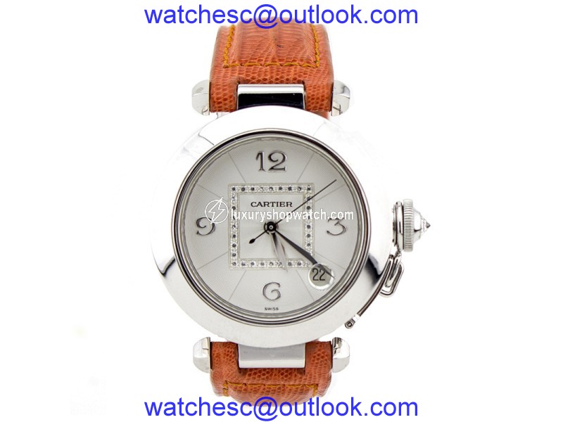 Cartier Pasha De Cartier 2308 18k White Gold 35 mm Automatic Womens Watch Cartier