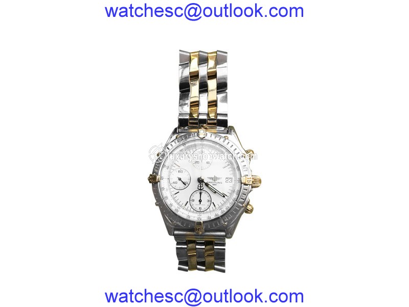 Breightling Chonomat 18K Yellow Gold and Stainless Steel 43mm Watch Breitling