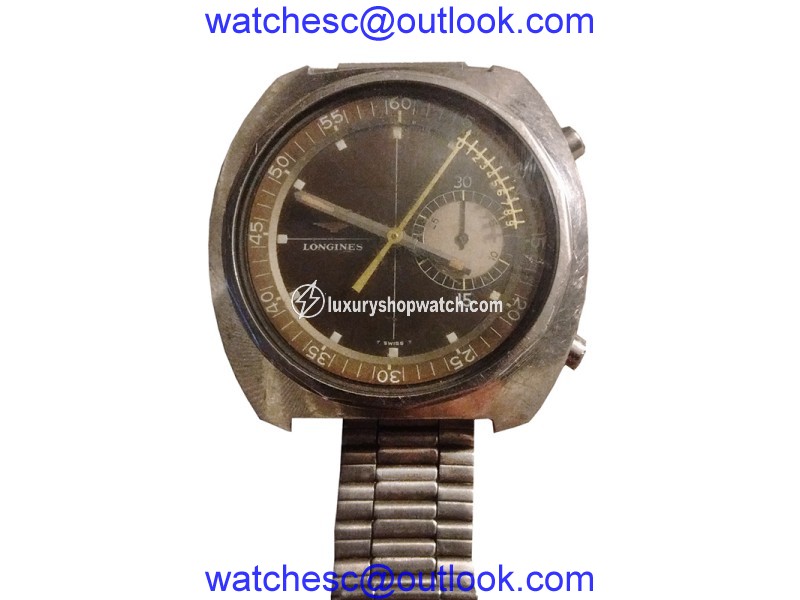 LONGINES NONIUS FLYBACK STAINLESS STEEL VINTAGE MENS WATCH Longines