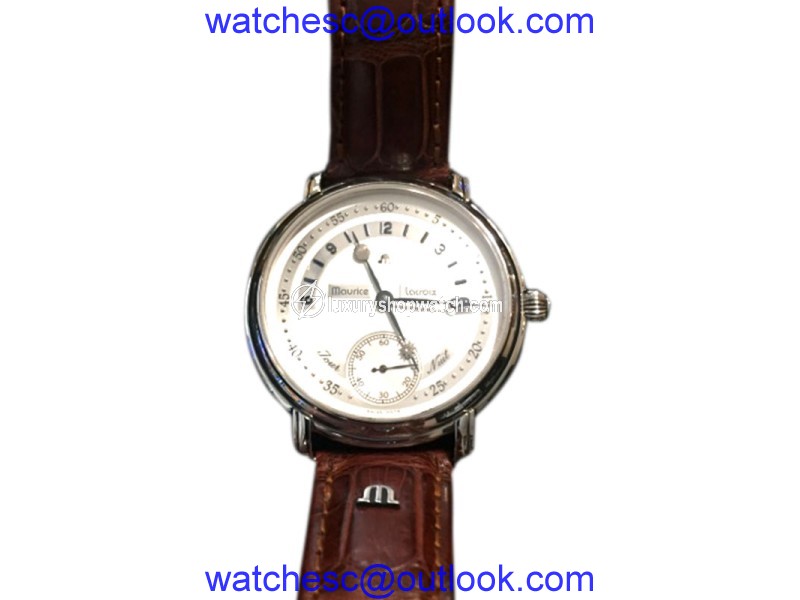 Maurice Lacroix Masterpiece Jour et Nuit Leather 43mm Watch Select Brand