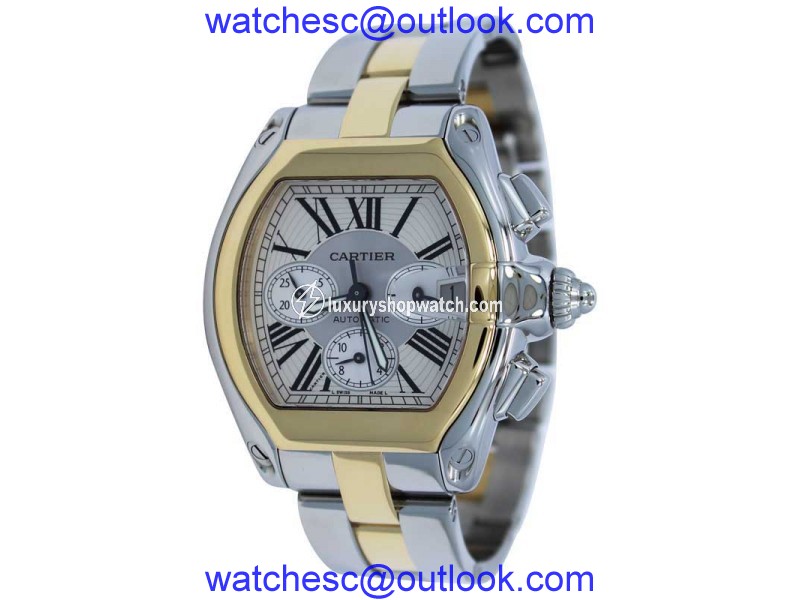Cartier Roadster W62027Z1 18K Yellow Gold & Stainless Steel 48mm x 43mm Watch Cartier