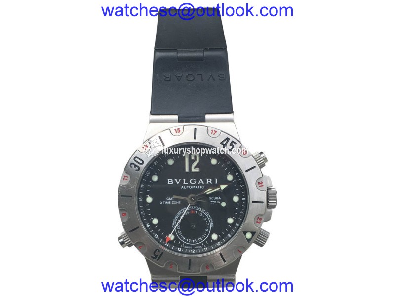 Bvlgari Diagono Pro Acqua GMT Scuba SD38S Stainless Steel 38mm Watch |