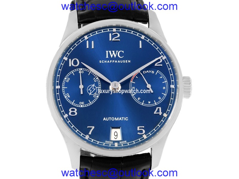 IWC Portugieser IW500710 Stainless Steel & Leather Automatic 42.3mm Mens Watch IWC