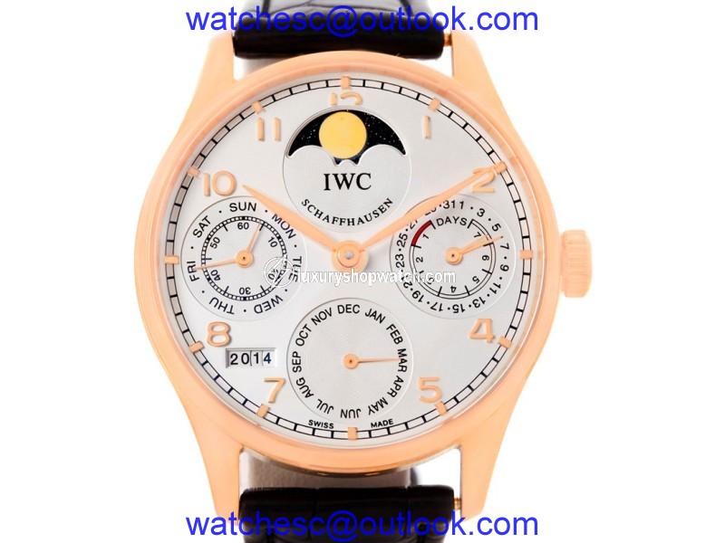 IWC Portuguese IW502213 Perpetual Calendar Rose Gold 42.3mm Mens Watch IWC