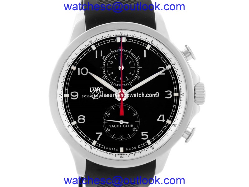 IWC Portuguese Yacht Club IW390210 Chronograph Rubber Strap 45.4mm Mens Watch IWC