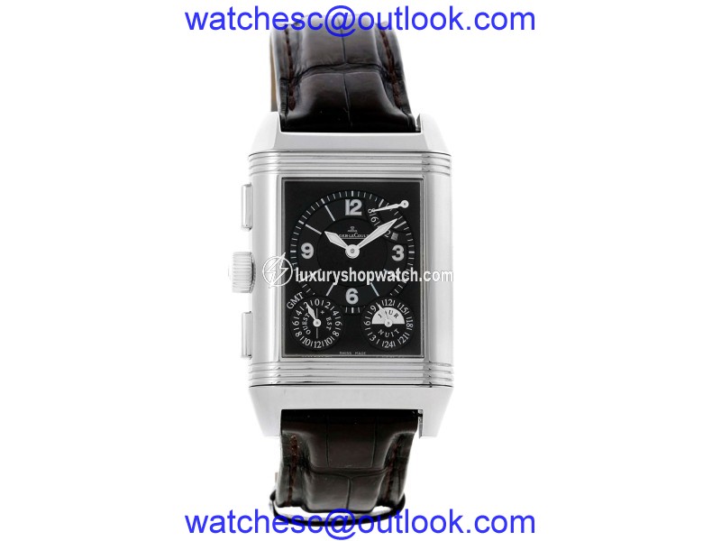 Jaeger LeCoultre Reverso Grande 240.8.18 Q3028420 GMT Stainles Steel 29mm Mens Watch