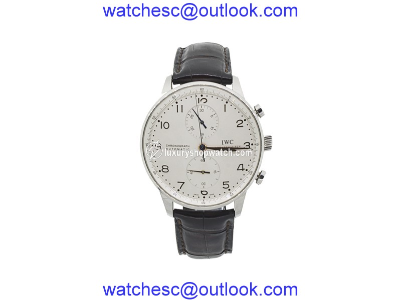 IWC Portuguese Silver Dial Chronograph Mechanical Men's Watch IWC