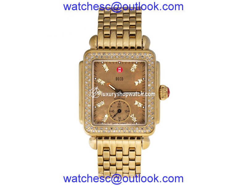 Michele Deco Mini Diamonds Womens Quartz Watch 31 mm Michele