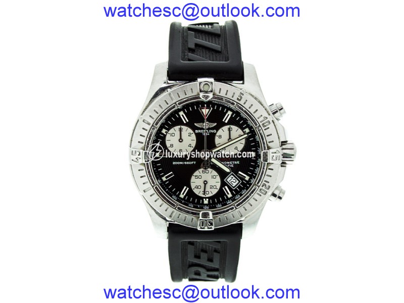 Breitling A73380 Colt Chronograph Black Dial Stainless Steel Quartz 41mm Watch Breitling