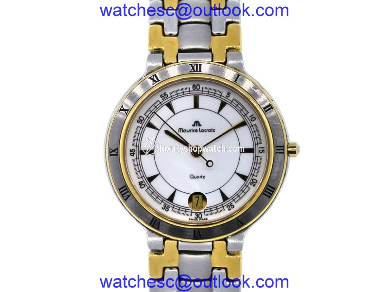 Maurice Lacroix 95417 Two Tone Stainless Steel and Gold Plated 34mm Mens Watch Maurice Lacroix