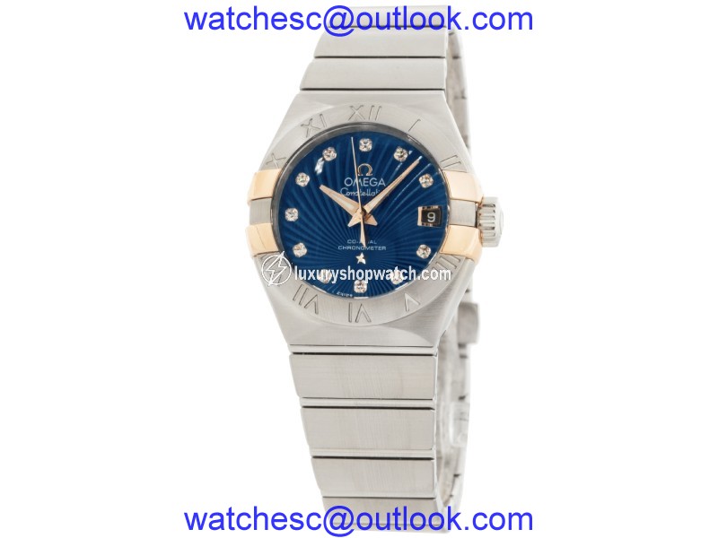Omega Constellation 123.20.27.20.53.002 Stainless Steel & 18K Rose Gold Womens Watch Omega