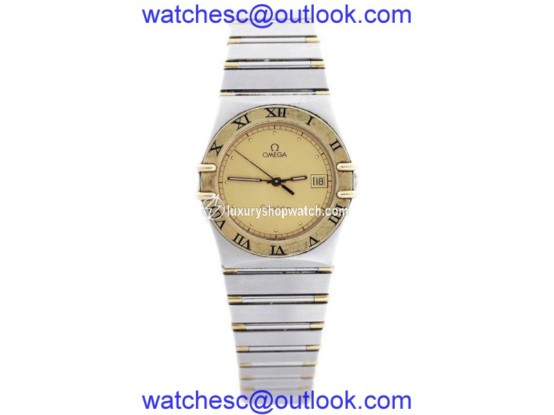 Omega Constellation 18K Yellow Gold and Stainless Steel 34mm Mens Watch Omega