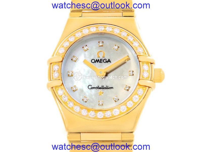 Omega Constellation 1164.75.00 18K Yellow Gold 22.5mm Womens Watch Cartier