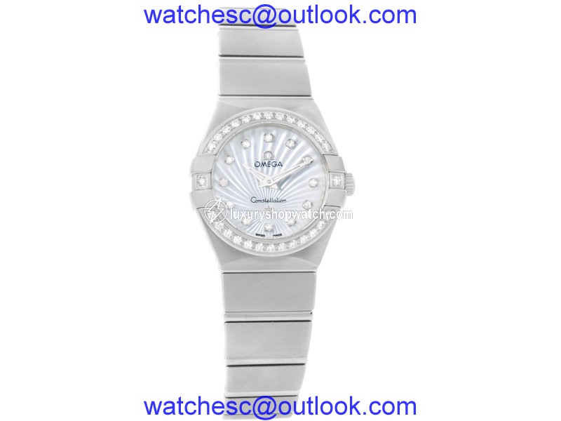 Omega Constellation 123.15.24.60.55.004 Stainless Steel Mother of Pearl Diamond 24mm Womens Watch |Omega| Buy at TrueFacet