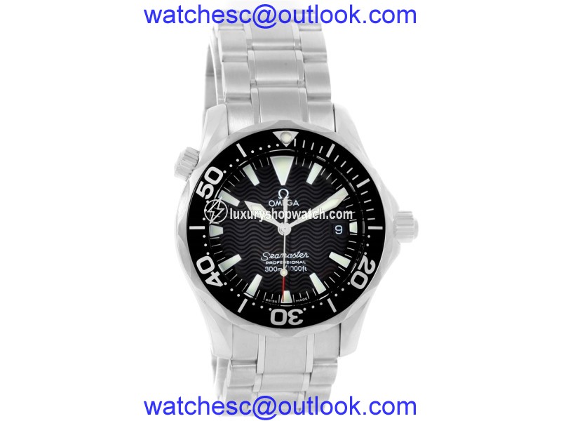 Omega Seamaster 2262.50.00 Stainless Steel & Black Dial Quartz 36.25mm Mens Watch Omega