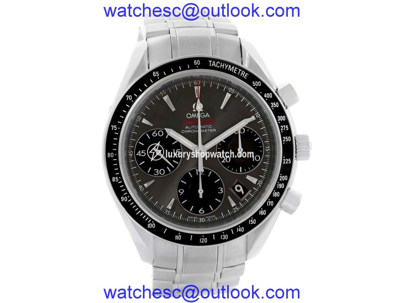 Omega Speedmaster Day Date 323.30.40.40.06.001 Stainless Steel Gray Dial Automatic 40mm Mens Watch Omega