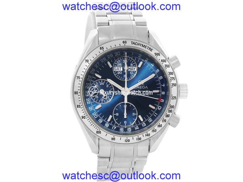 Omega Speedmaster Day-Date 3523.80.00 Stainless Steel Blue Dial Automatic 39mm Mens Watch Omega