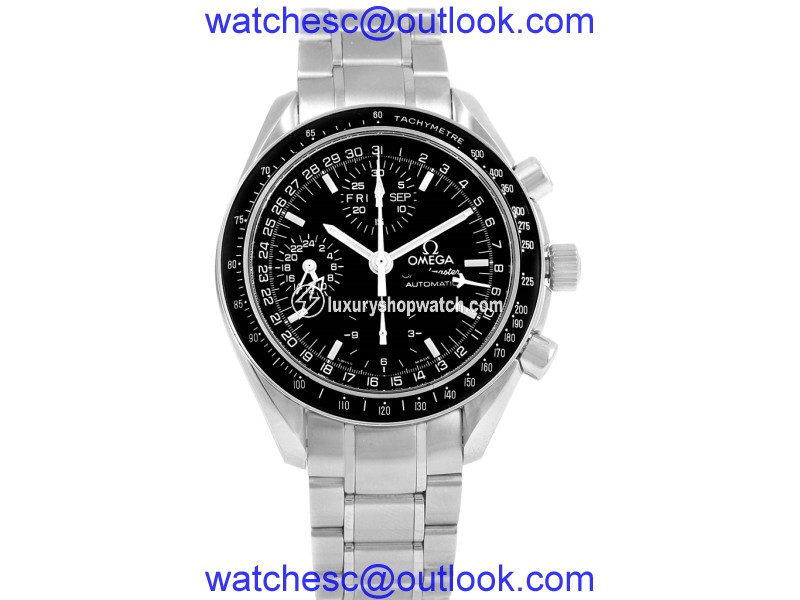 Omega Speedmaster Day-Date 3520.50.00 Stainless Steel Black Dial Automatic 39mm Mens Watch Omega