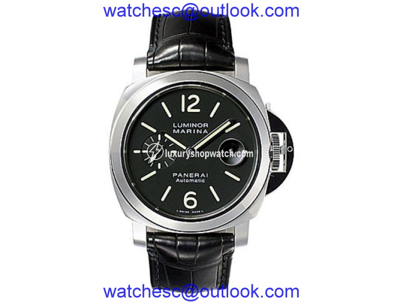 Panerai Luminor Marina Stainless Steel / Leather Automatic 44mm Mens Watch Panerai