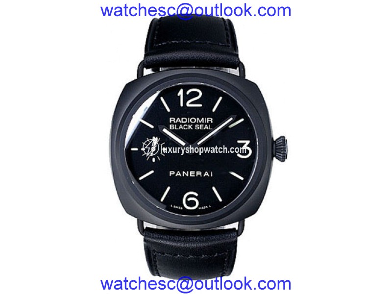 Panerai Radiomir PAM00292 Black Ceramic / Leather 45mm Mens Watch Panerai
