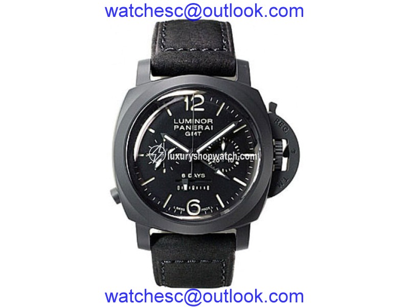 Panerai Luminor PAM00317 Black Ceramic / Leather 44mm Mens Watch Panerai