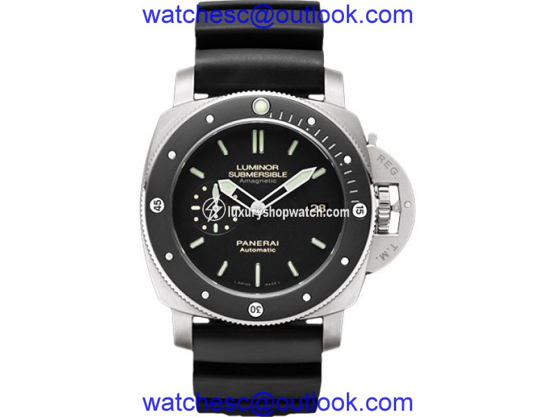 Panerai Luminar Titanium / Rubber Automatic 47mm Mens Watch Panerai