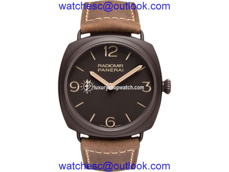 Panerai Radiomir Composite / Leather Manual 47mm Mens Watch Panerai
