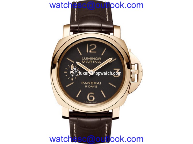 Panerai Luminor Marina PAM00511 18K Rose Gold / Leather 44mm Mens Watch Panerai