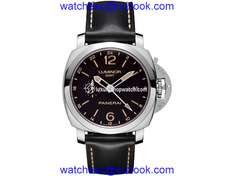 Panerai Luminor Stainless Steel / Leather Automatic 44mm Mens Watch Panerai