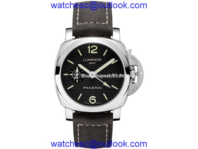 Panerai Officine Luminor Stainless Steel / Leather Automatic 42mm Mens Watch Panerai
