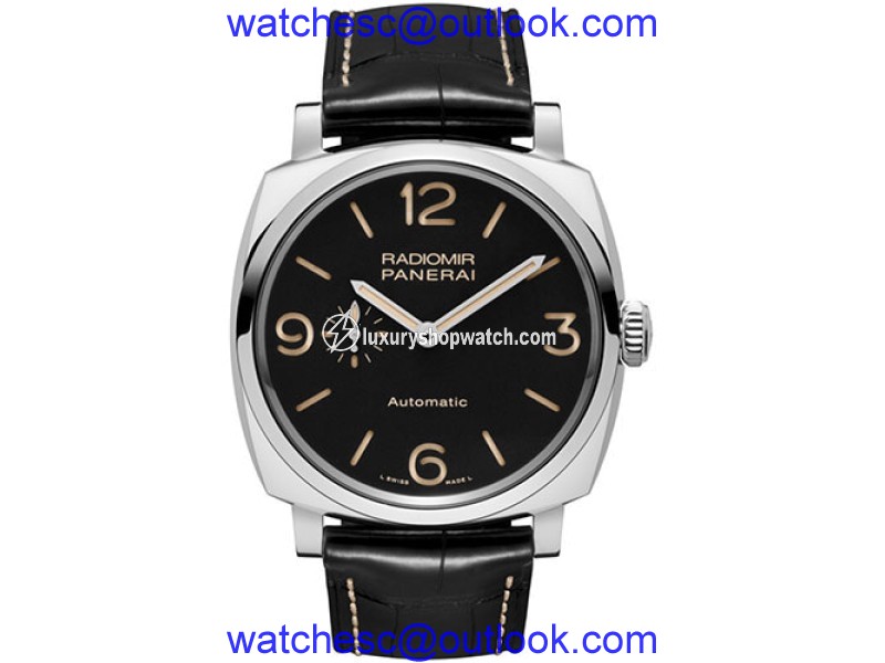 Panerai Radiomir Stainless Steel / Leather Automatic 45mm Mens Watch Panerai