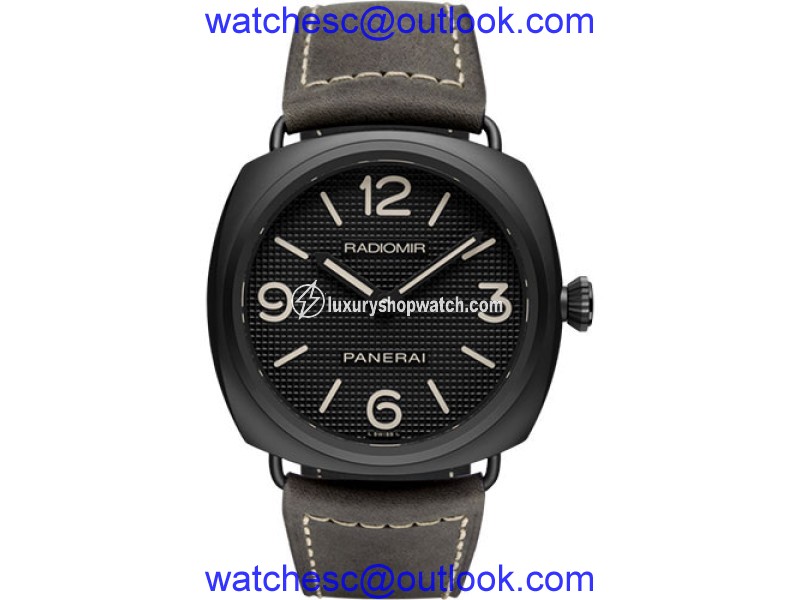 Panerai Radiomir Black Matte Ceramic / Leather 45mm Mens Watch Panerai