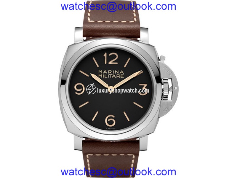 Panerai Luminor Stainless Steel / Leather Limited Edition Hand Wind 47mm Mens Watch Panerai