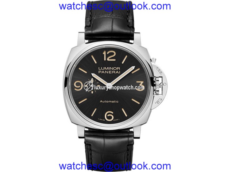 Panerai Luminor Stainless Steel / Leather Automatic 45mm Mens Watch Panerai
