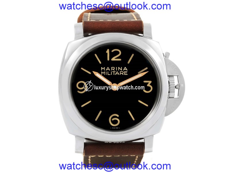 Panerai Luminor Marina PAM00673 Stainless Steel & Leather 47mm Mens Watch Panerai